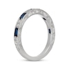 Thumbnail Image 2 of Neil Lane Baguette-Cut Natural Blue Sapphire & Diamond Anniversary Ring 1/10 ct tw 14K White Gold