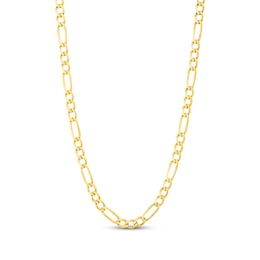 Figaro Chain Necklace 5.2mm Solid 14K Yellow Gold 20&quot;