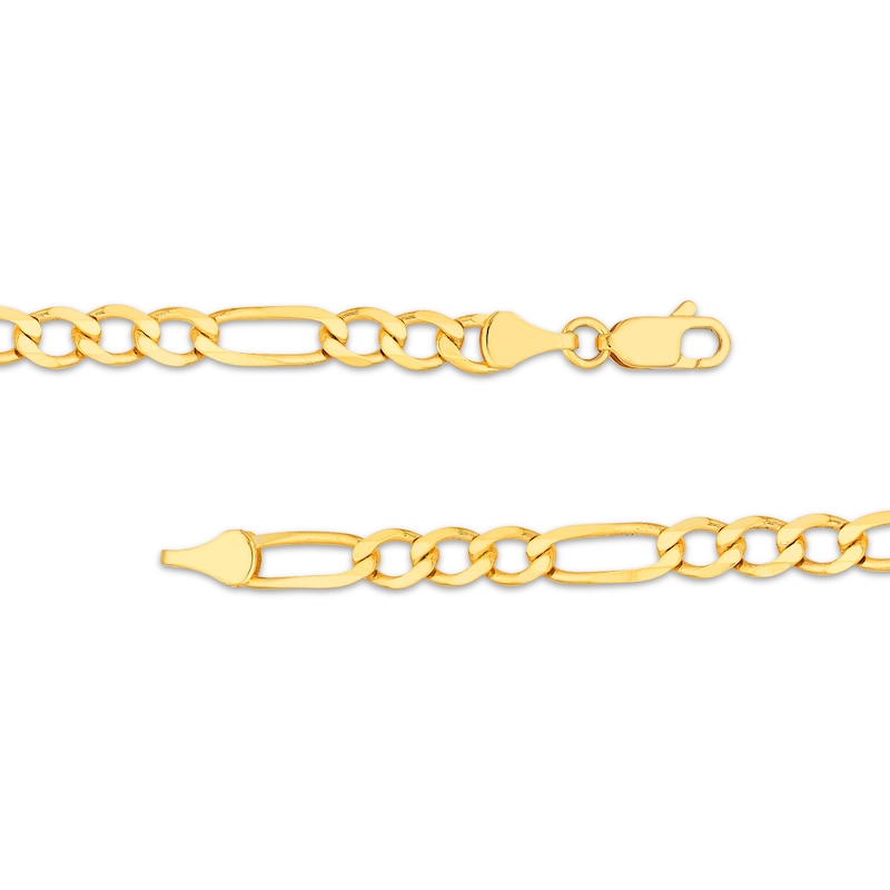 Main Image 3 of Solid Figaro Chain Necklace 5.2mm 14K Yellow Gold 20&quot;