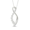 Thumbnail Image 1 of Diamond Journey Infinity Necklace 1/10 ct tw Sterling Silver 18&quot;