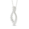 Thumbnail Image 2 of Diamond Journey Infinity Necklace 1/10 ct tw Sterling Silver 18&quot;