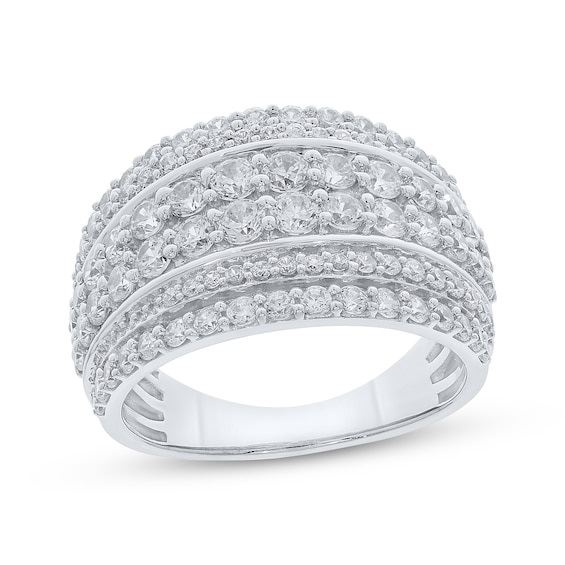 Diamond Multi-Row Anniversary Ring 2 ct tw 10K White Gold