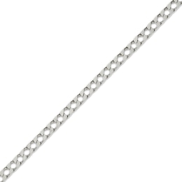 Diamond-Cut Square Curb Chain Necklace 3.5mm Solid Sterling Silver 20&quot;