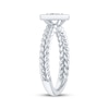 Thumbnail Image 2 of Princess-Cut Diamond Bezel-Look Solitaire Braided Shank Engagement Ring 1/4 ct tw 14K White Gold (I/I2)