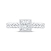 Thumbnail Image 3 of Princess-Cut Diamond Bezel-Look Solitaire Braided Shank Engagement Ring 1/4 ct tw 14K White Gold (I/I2)