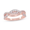 Thumbnail Image 1 of Diamond Wave Crossover Ring 1/2 ct tw 14K Rose Gold