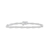 Thumbnail Image 1 of Diamond Tapered Link Bracelet 7/8 ct tw 14K White Gold
