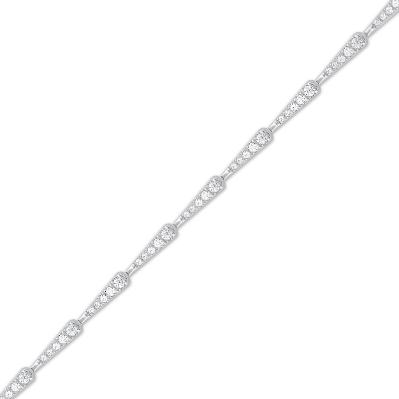 Main Image 2 of Diamond Tapered Link Bracelet 7/8 ct tw 14K White Gold