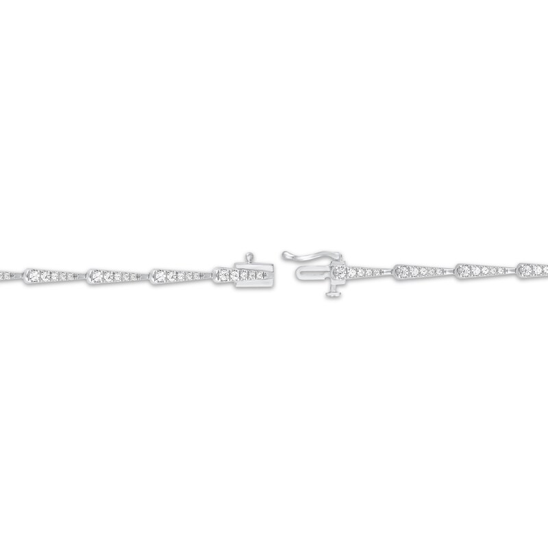 Main Image 3 of Diamond Tapered Link Bracelet 7/8 ct tw 14K White Gold