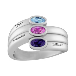 Birthstone Family & Mother's Ring (1-3 Stones and Lines)