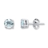 Thumbnail Image 1 of Aquamarine Earrings 14K White Gold