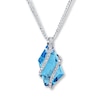 Thumbnail Image 1 of Blue Crystal Necklace Sterling Silver