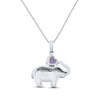 Thumbnail Image 1 of Elephant Necklace Amethyst Sterling Silver