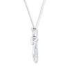 Thumbnail Image 2 of Cross Necklace Lab-Created Opal Sterling Silver