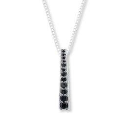 Black Onyx Necklace Sterling Silver