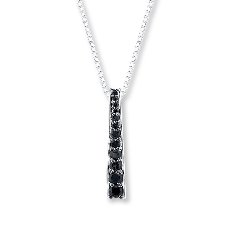 Main Image 1 of Black Onyx Necklace Sterling Silver