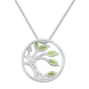 Thumbnail Image 2 of Tree Necklace Peridot 1/20 ct tw Diamonds Sterling Silver