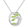 Thumbnail Image 4 of Tree Necklace Peridot 1/20 ct tw Diamonds Sterling Silver