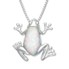 Thumbnail Image 0 of Frog Necklace Lab-Created White Opal Sterling Silver