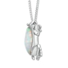 Thumbnail Image 1 of Frog Necklace Lab-Created White Opal Sterling Silver