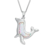 Thumbnail Image 0 of Sea Lion Necklace Lab-Created Opal Sterling Silver