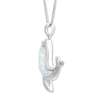 Thumbnail Image 1 of Sea Lion Necklace Lab-Created Opal Sterling Silver