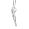 Thumbnail Image 2 of Sea Horse Necklace Lab-Created Opal Sterling Silver