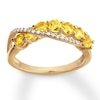 Thumbnail Image 3 of Citrine Ring 1/15 ct tw Diamonds 10K Yellow Gold