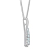 Thumbnail Image 2 of Aquamarine Necklace with Diamonds Sterling Silver