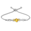 Thumbnail Image 1 of Citrine Bolo Bracelet Lab-Created Sapphires Sterling Silver