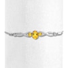 Thumbnail Image 2 of Citrine Bolo Bracelet Lab-Created Sapphires Sterling Silver