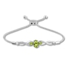 Thumbnail Image 1 of Peridot Bolo Bracelet Lab-Created Sapphires Sterling Silver