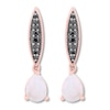 Thumbnail Image 1 of Lab-Created Opal Earrings 1/10 ct tw Diamonds 10K Rose Gold