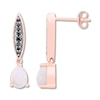 Thumbnail Image 2 of Lab-Created Opal Earrings 1/10 ct tw Diamonds 10K Rose Gold