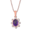 Thumbnail Image 0 of Amethyst Necklace 1/15 ct tw Diamonds 10K Rose Gold