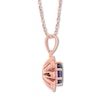Thumbnail Image 2 of Amethyst Necklace 1/15 ct tw Diamonds 10K Rose Gold