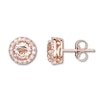 Thumbnail Image 1 of Morganite Earrings 1/6 ct tw Diamonds 10K Rose Gold