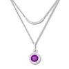 Thumbnail Image 1 of Amethyst/Lab-Created White Sapphire Necklace Sterling Silver