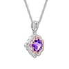 Thumbnail Image 2 of Amethyst Necklace 1/15 ct tw Diamonds 10K Two-Tone Gold