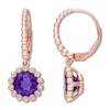 Thumbnail Image 1 of Amethyst Earrings 1/4 ct tw Diamonds 14K Rose Gold