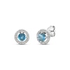 Thumbnail Image 1 of Blue Topaz & Lab-Created White Sapphire Earrings Sterling Silver