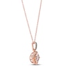 Thumbnail Image 2 of Le Vian Morganite Necklace 1/10 ct tw Diamonds 14K Strawberry Gold