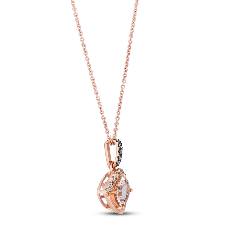 Main Image 2 of Le Vian Morganite Necklace 1/10 ct tw Diamonds 14K Strawberry Gold