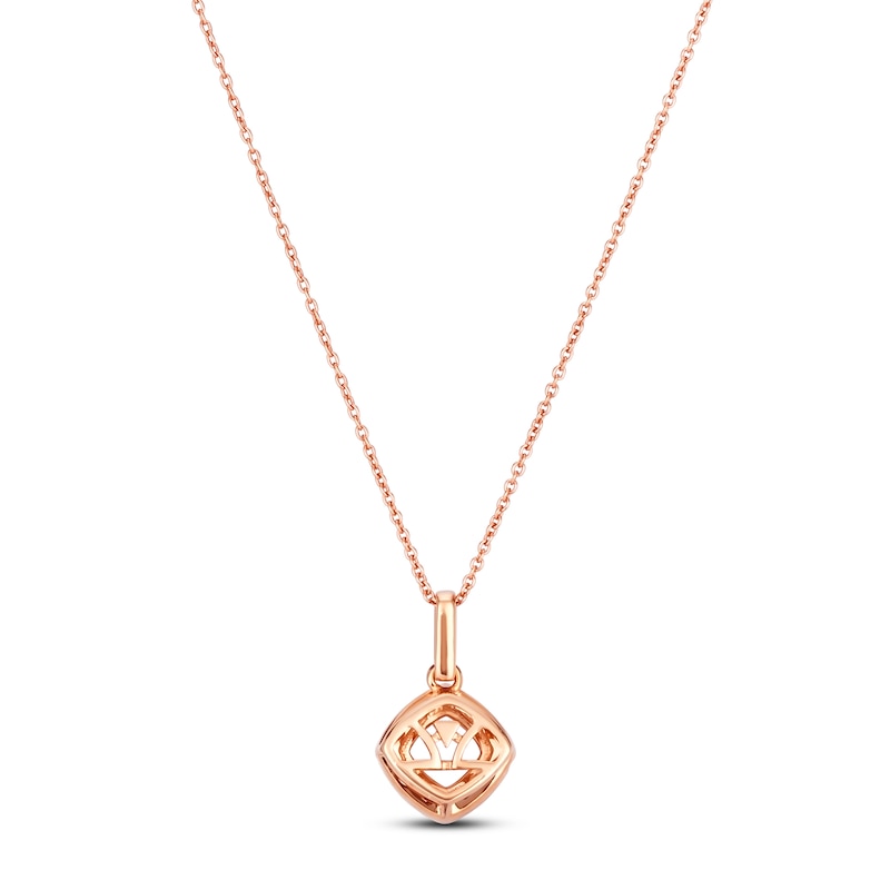 Main Image 3 of Le Vian Morganite Necklace 1/10 ct tw Diamonds 14K Strawberry Gold