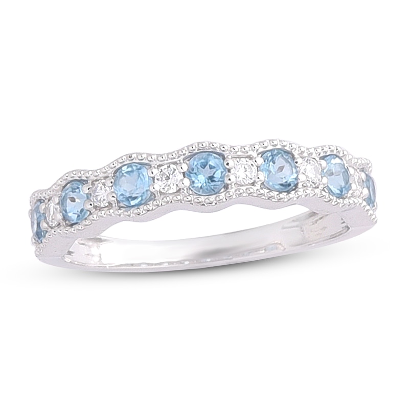 Blue & White Topaz Stacking Ring Sterling Silver | Kay Outlet