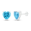 Thumbnail Image 1 of Blue Topaz Heart Stud Earrings Sterling Silver