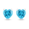 Thumbnail Image 3 of Blue Topaz Heart Stud Earrings Sterling Silver