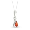 Thumbnail Image 1 of Citrine Necklace Diamond Accent 10K White Gold 18"