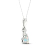 Thumbnail Image 2 of Opal Necklace Diamond Accent 10K White Gold 18&quot;