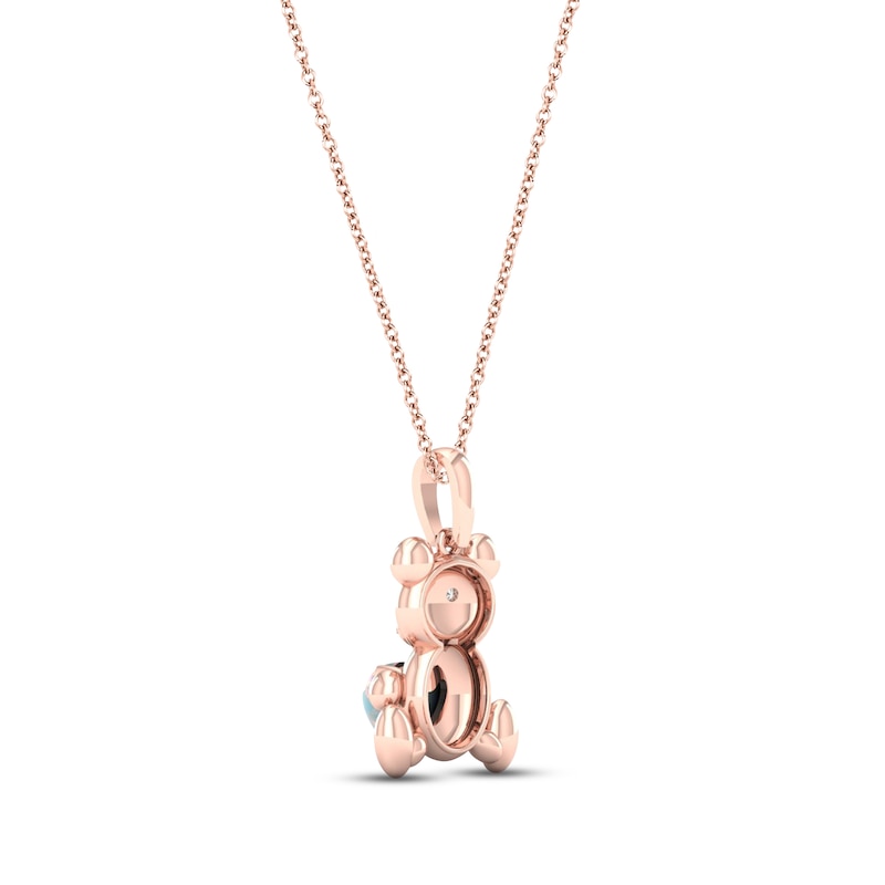 Titanium Steel Letter round Brand Love Bear Necklace Female Ins